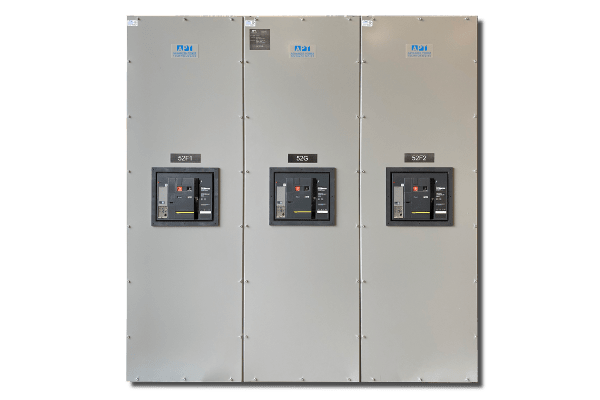 APT-GenProtectL-208V-480V-Generator-Output-Protection-Switchboard-Front-View-Low-Voltage-Paralleling-Switchgear